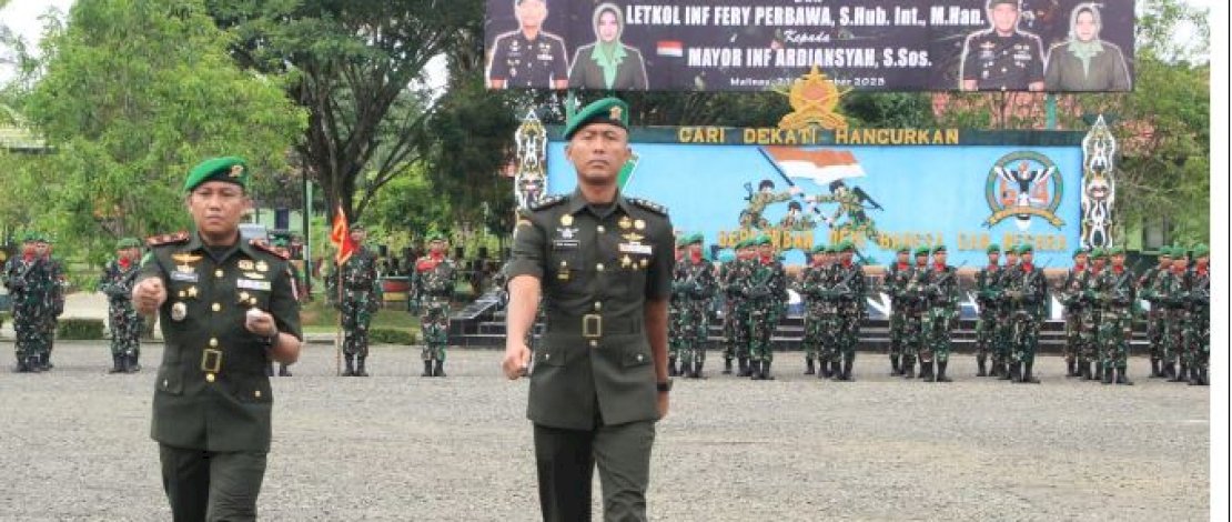 Putra Daerah Parepare ini, Resmi Jabat Danyonif 614/Raja Pandhita
