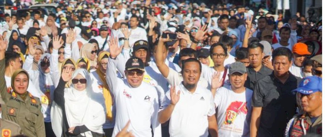 Andi Sudirman dan Taufan Pawe Saling Lempar Pujian di Sulsel Anti Mager