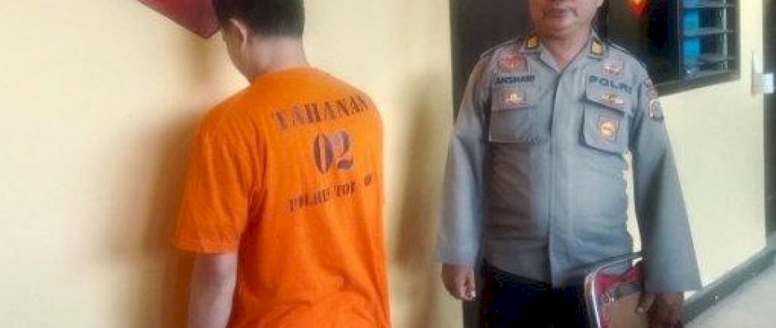 Tersangka Eks Bendahara Satpol PP Tolitoli  yang menggelapkan dana honorarium sebesar Rp500 juta
