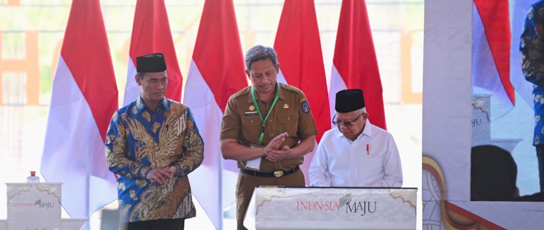 Pj Sekda Dampingi Wapres Ground Breaking Masjid Hj Andi Nurhadi dan AAS International Hospital 