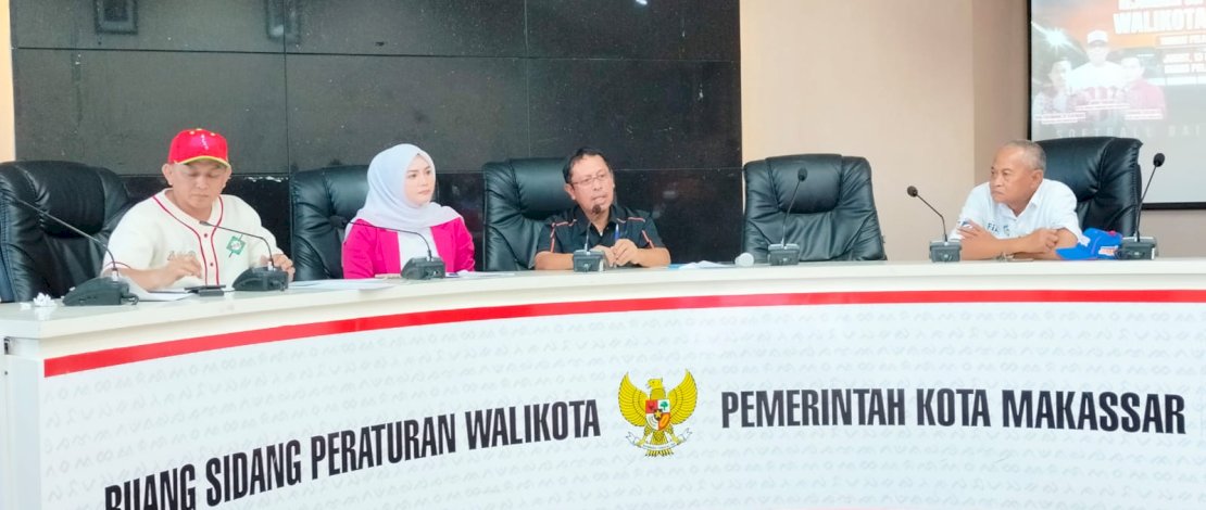 Rapat persiapan pelaksanaan Kejuaraan Softball 2023 bertajuk Walikota Cup Makassar, kemarin.