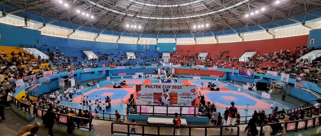 Salah satu dari lima lapangan yang akan digunakan dalam pertandingan Poltek Cup 2023