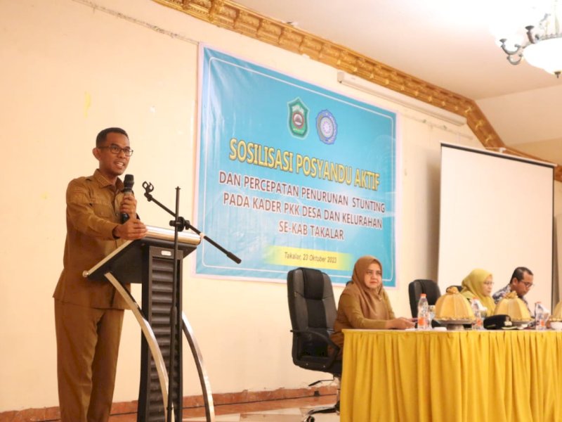 Pj Bupati Takalar Buka Sosialisasi Posyandu Aktif dan Percepatan Penurunan Stunting