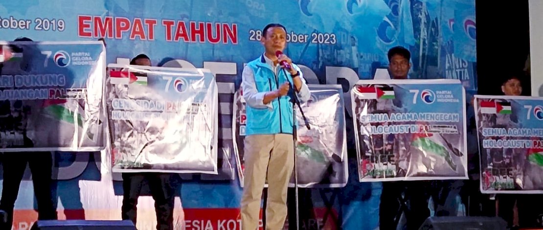 Peringati HUT ke-4 Partai Gelora Indonesia, DPW Sulsel Serukan Palestina Merdeka