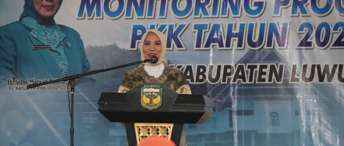 Pj Ketua TP PKK Sulsel, Sofha Marwah Bahtiar, menghadiri Silaturahim dan Monitoring Program PKK Tahun 2023, di Kabupaten Luwu, Jumat, 3 November 2023.