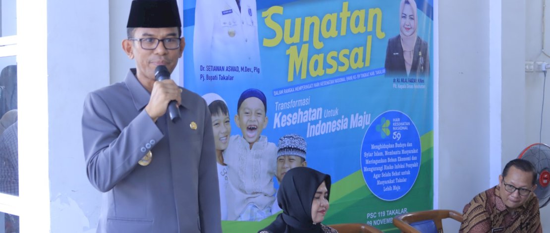 Pj. Bupati Takalar Hadiri Sunatan Massal, Wujud Kepedulian Pemerintah kepada Masyarakat