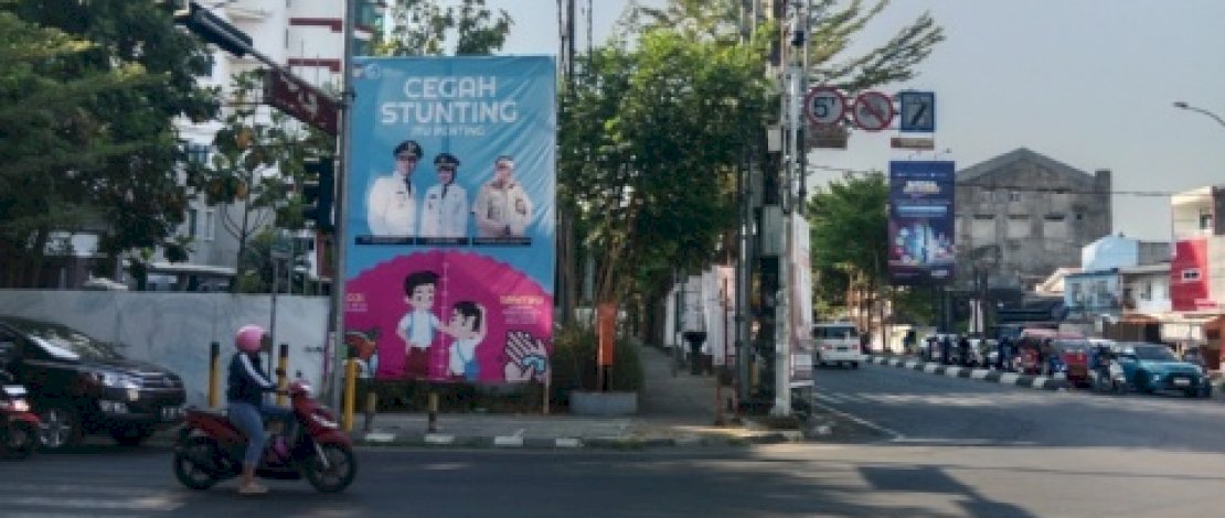 DPPKB Kota Makassar Psang Baliho Edukatif untuk Menurunkan Angka Stunting