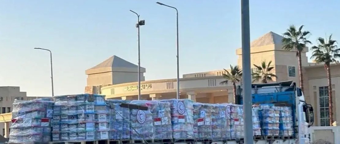 Bantuan kemanusiaan Indonesia telah memasuki wilayah Gaza, Palestina.
