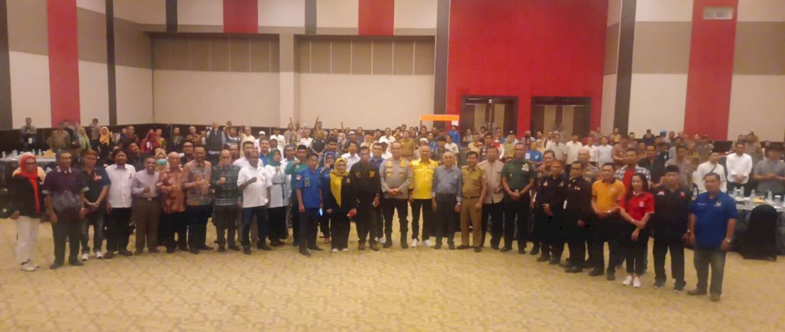 Camat Biringkanaya Hadiri Acara Silturahmi Kapolrestabes Makassar, Jaga Pemilu Damai