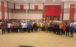 Camat Biringkanaya Hadiri Acara Silturahmi Kapolrestabes Makassar, Jaga Pemilu Damai