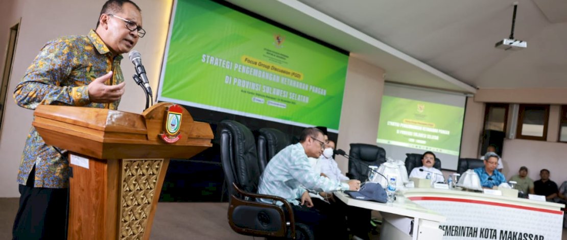 Focus Group Discussion (FGD) Strategi Pengembangan Ketahanan Pangan di Provinsi Sulsel yang digelar di Aula Kantor Balai Kota Makassar, Jumat, 24 November 2023.