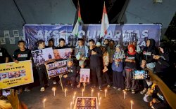 57 Jurnalis Tewas Akibat Serangan Israel ke Gaza, Koalisi Jurnalis Sulsel Gelar Aksi Peduli Palestina