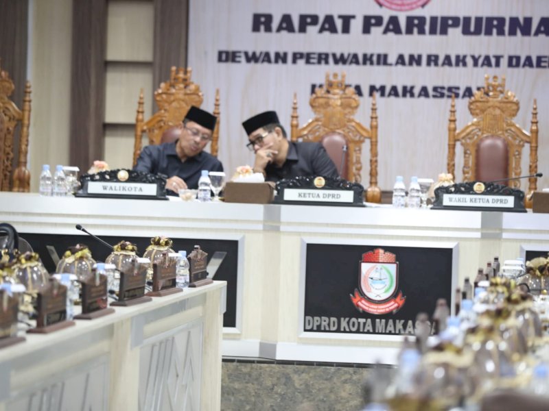 Sekda Kota Makassar Hadiri Rapat Paripurna Tanggapan 9 Fraksi Terkait Tiga Ranperda