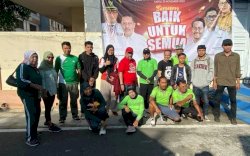 Peringati Hari Guru, Camat Makassar ikut Senam Bersama