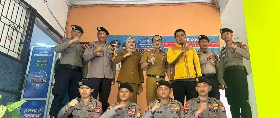 Ciptakan Pemilu Damai 2024, Camat Makassar Koordinasi Polda Sulsel