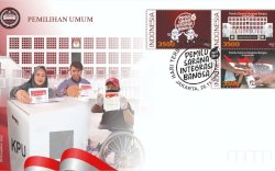 KPU Luncurkan Prangko Resmi Seri Pemilu 2024