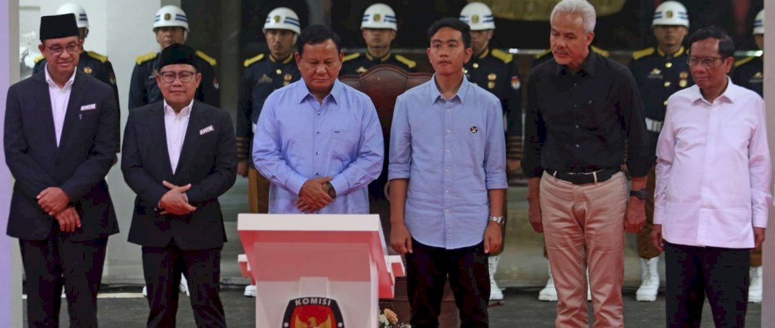 Tiga Paslon yang akan bertarung di Pilpres 2024.