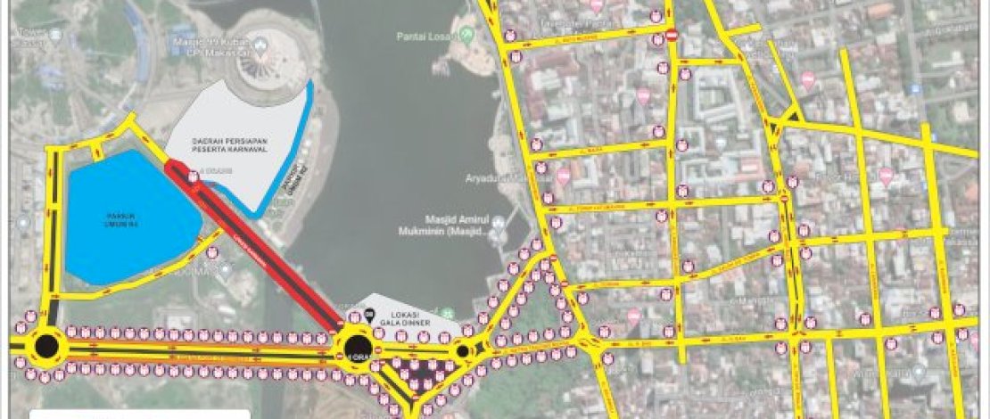 HUT Kota Makassar, Dishub Gelar Rekayasa Lalulintas