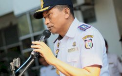 Kabid Lalulintas Dishub Kota Makassar Pimpin Upacara