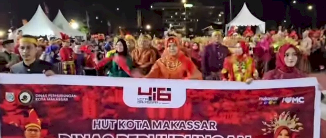 Dishub Makassar Ikut  Memeriahkan Karnaval HUT Kota Makassar
