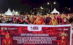 Dishub Makassar Ikut  Memeriahkan Karnaval HUT Kota Makassar