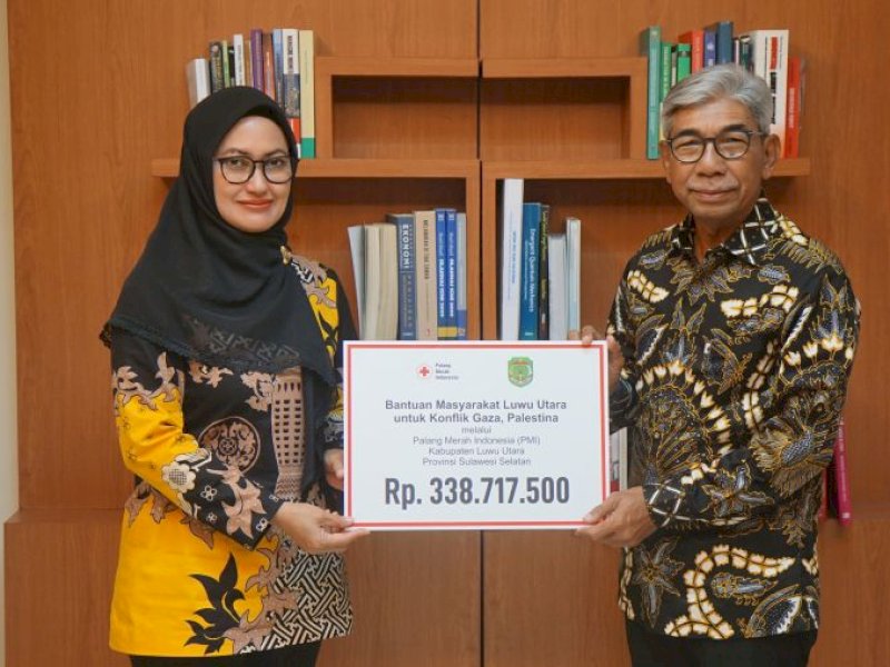 Diserahkan Bupati Indah, Masyarakat Luwu Utara Kirim Donasi untuk Palestina