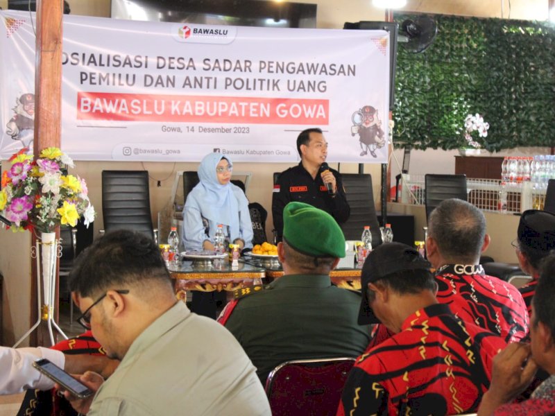 Bawaslu Gowa Ajak Masyarakat Desa Sadar Pemilu dan Money Politik