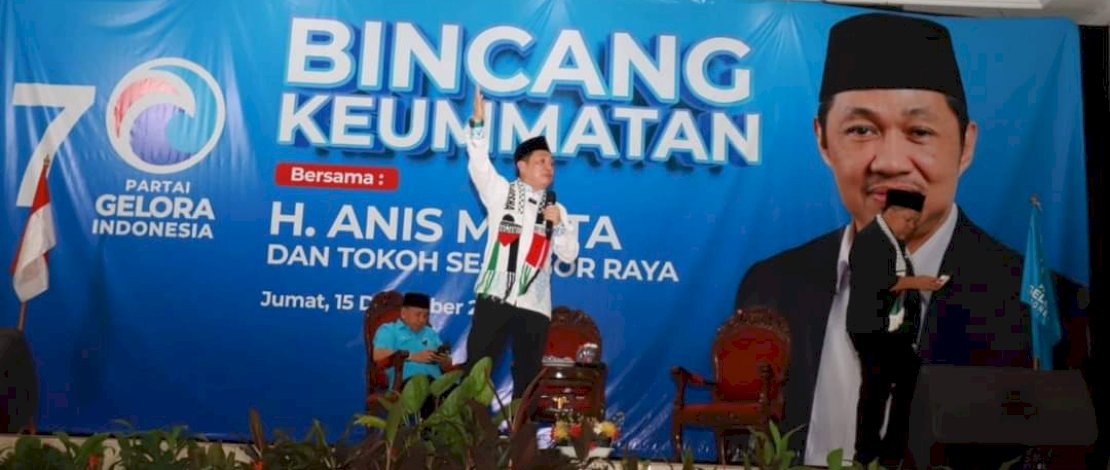 Anis Matta pada Bincang Keumatan dengan tokoh dan ulama se-Kabupaten Bekasi, Karawang dan Purwakarta di Hotel Holiday Inn, Jababeka, Cikarang Utara, Sabtu, 16 Desember 2023.