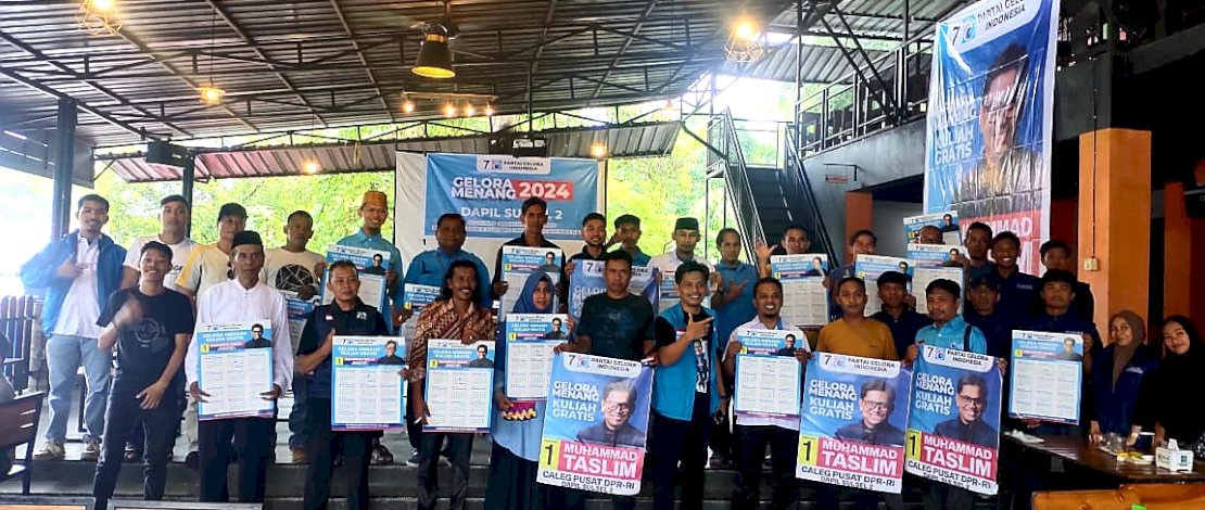DPD Partai Gelora Indonesia Kabupaten Bone kembali menggelar konsolidasi pemenangan 2024, yang dilaksanakan di Cafe Teras Kota Watampone, Minggu, 17 Desember 2023. DPD Partai Gelora Indonesia Kabupaten Bone kembali menggelar konsolidasi pemenangan 2024, yang dilaksanakan di Cafe Teras Kota Watampone, Minggu, 17 Desember 2023.