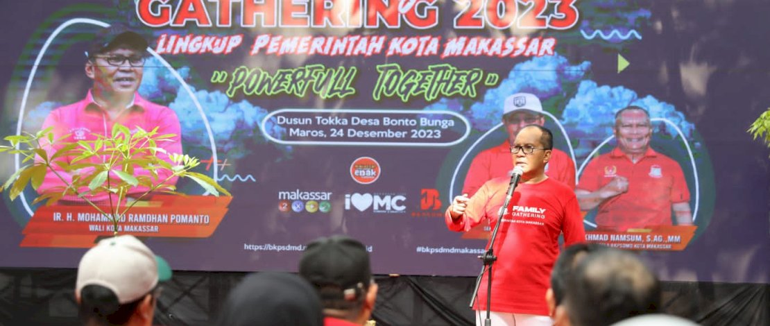 Danny Pomanto di Family Gathering di Kawasan Tokka Tena Rata, Minggu, 24 Desember 2023.