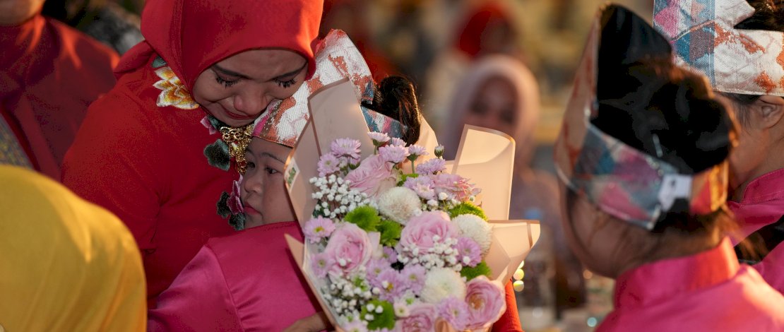 Peringatan Hari Ibu Tingkat Provinsi Sulsel berlangsung meriah di Hotel Claro Makassar, Minggu, 24 Desember 2023.