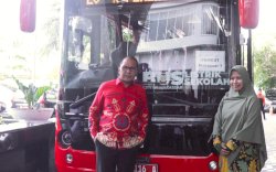 Pemkot Makassar Launching Bus Sekolah Listrik Dilengkapi Lima Kamera CCTV
