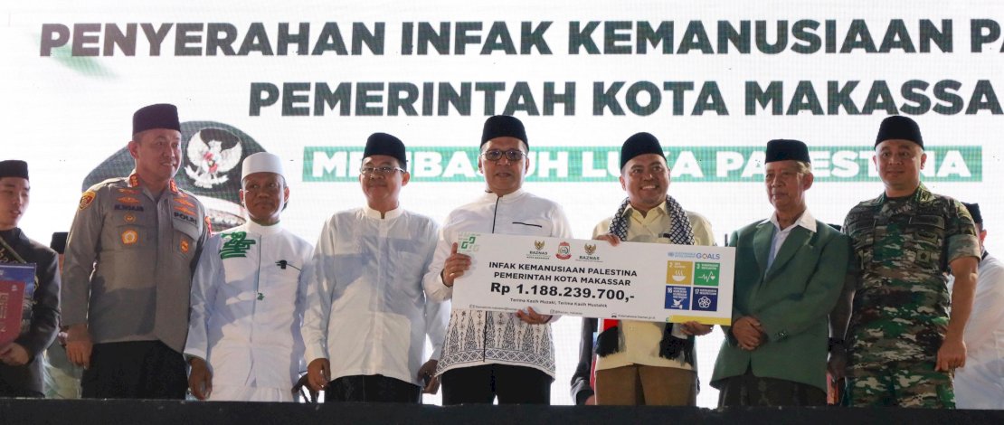 Pemkot Makassar Kembali Serahkan Bantuan Untuk Palestina, Totalnya Rp 1,18 Miliar
