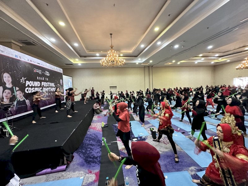 Shape Project Sukses Gelar Event Poundfit Terbesar Pertama di Makassar
