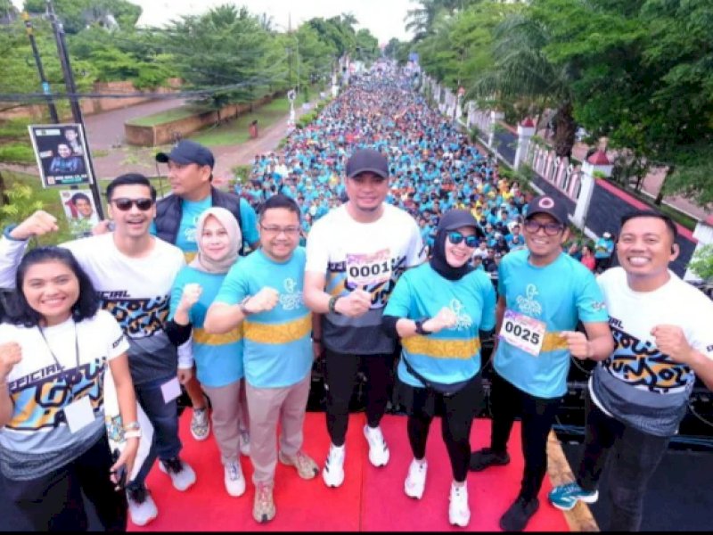 Antusiasme Tinggi! Bupati Gowa Lepas 3.700 Pelari di Gowa Run 2024"