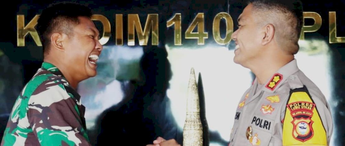 Kapolres Lutra Perkuat Sinergi dengan TNI Jelang Pemilu 2024