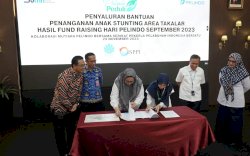 BKKBN Sulsel - Pelindo Teken MoU Penyaluran Bantuan Penanganan Stunting di Takalar