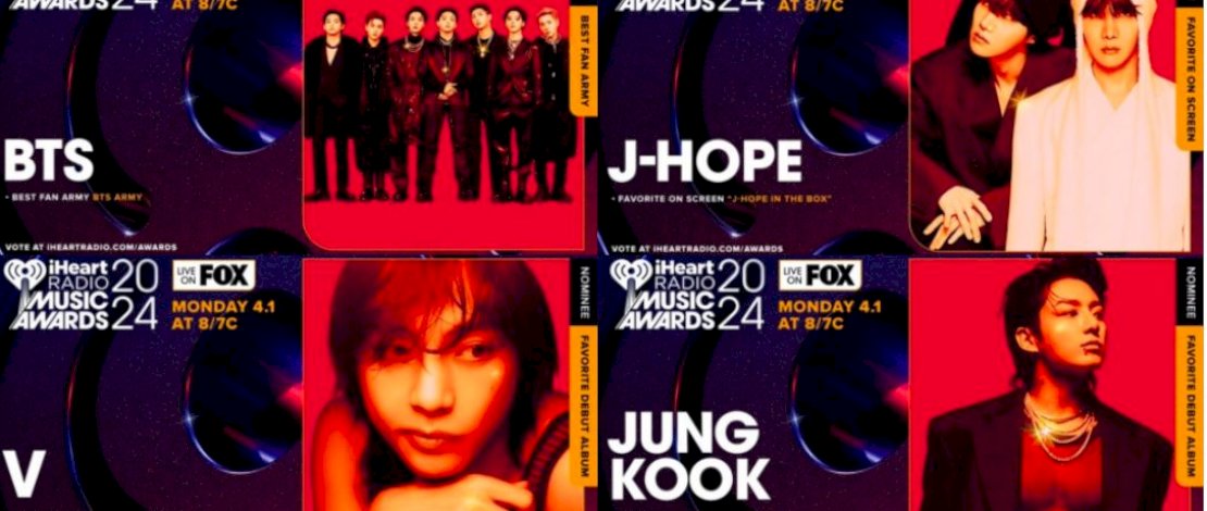 JHope, Jongkook, dan V Masuk Nominasi iHeartRadio Music Award