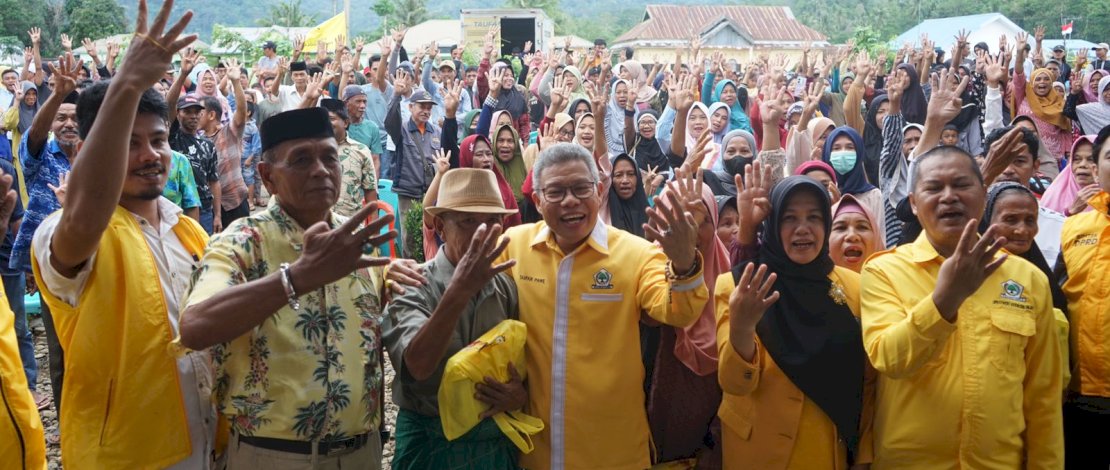 Caleg DPR RI Dapil II Partai Golkar Nomor Urut 4, Taufan Pawe, menggelar sosialisasi di Kabupaten Sinjai selama dua hari, Minggu - Senin, 21 - 22 Januari 2024.