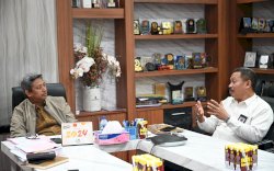 Pj Sekda Sulsel - Kakanwil Kemenag Bahas Persiapan Dzikir Pemilu Damai