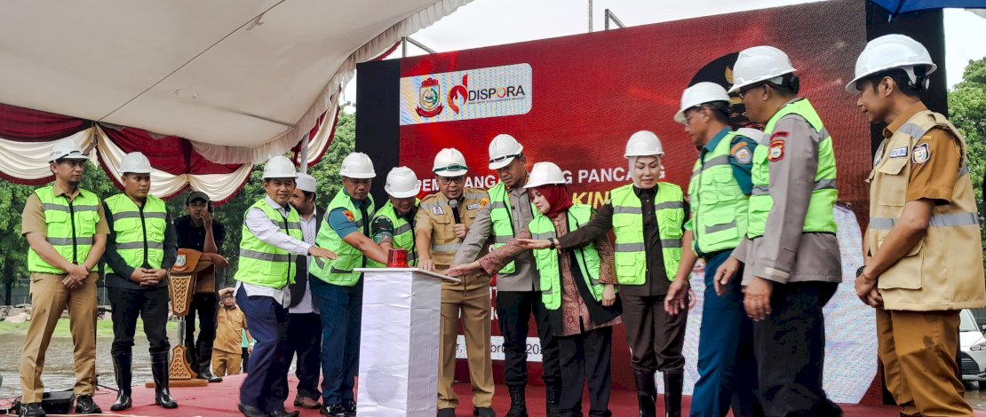 Proses Groundbreaking Revitalisasi Lapangan Karebosi, Senin 5 Februari 2024.