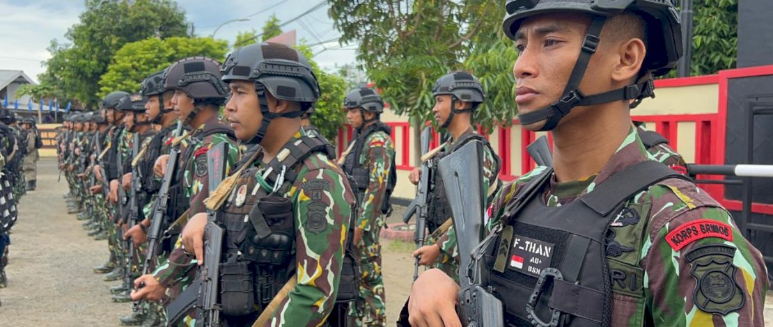 Upacara penerimaan personel baru Brimob Bone, Senin 5 Februari 2024 Upacara penerimaan personel baru Brimob Bone, Senin 5 Februari 2024