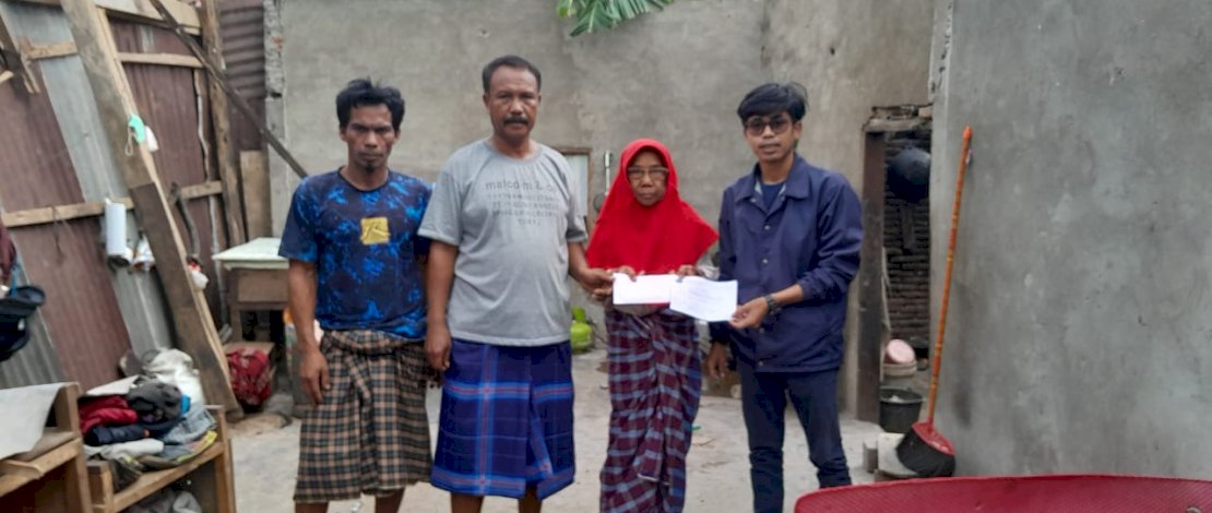 Huadi Group kembali terpanggil membantu korban terkena musibah angin kencang di Desa Papanloe.