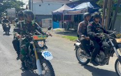 Sehari Sebelum Pemilu 2024, Brimob,Kodim dan Polres Bone Intensifkan Patroli 