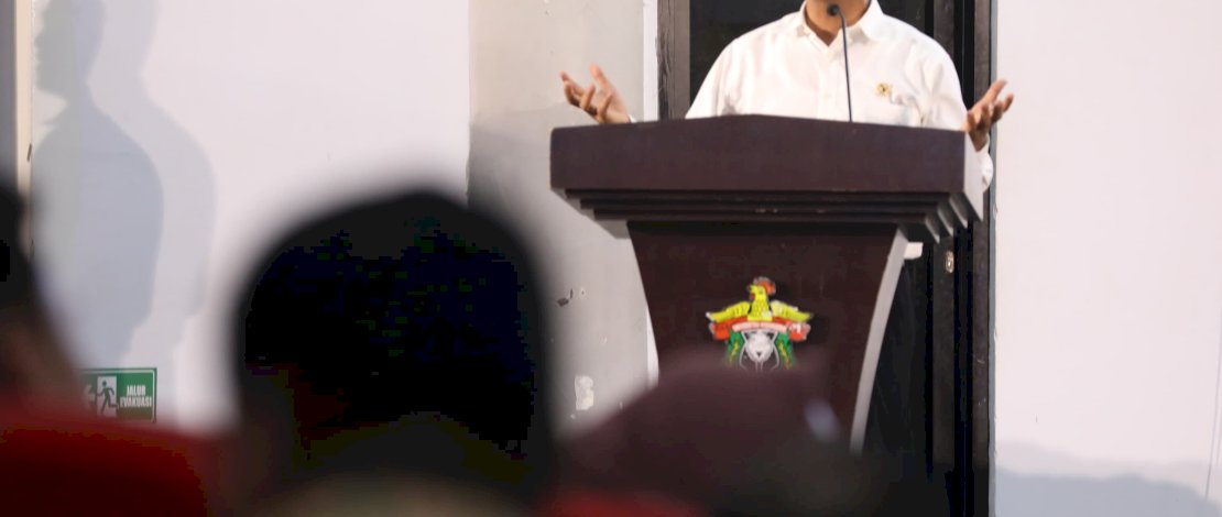 Mentan Amran Sulaiman saat menjadi narasumber Dialog Kebangsaan di Unhas Makassar, Selasa, 20 Februari 2024.