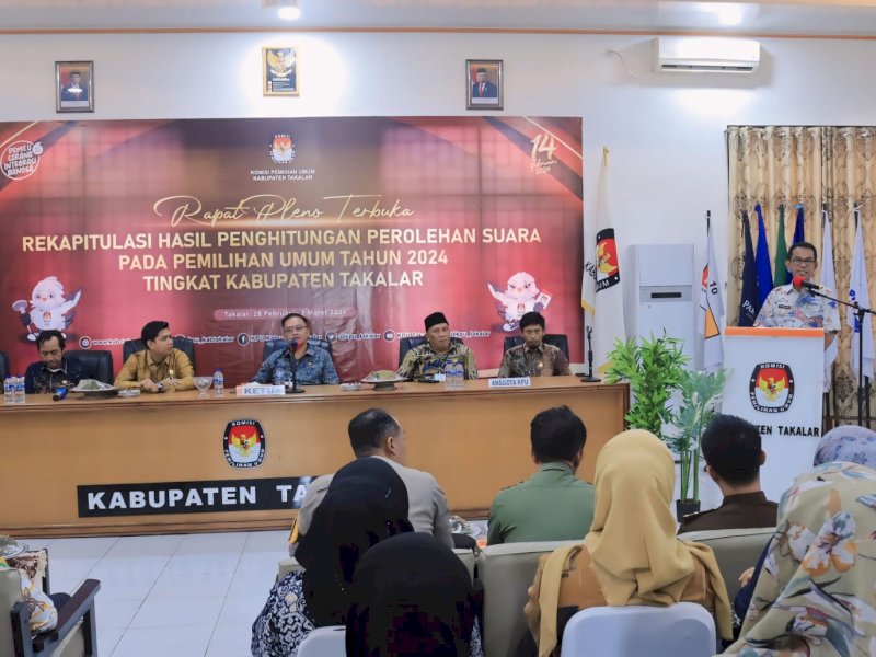 Pj Bupati Takalar Hadiri Rapat Pleno Rekapitulasi Hasil Pemilu 2024