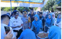 Pj. Bupati Takalar - Pj. Ketua TP. PKK Hadiri Gerakan Pasar Murah di Galesong