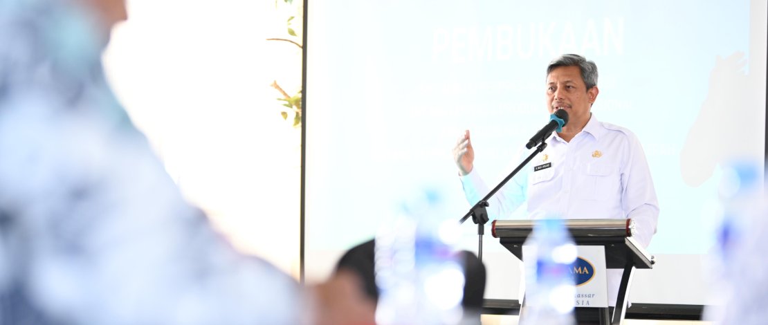 Plh Sekprov Sulsel, Andi Muhammad Arsjad, membuka secara resmi Sosialisasi Perpres Nomor 1 Tahun 2023 tentang Lembaga Produktivitas Nasional dan Pergub Nomor 4 tahun 2024 tentang Peningkatan Pelayanan Produktivitas Daerah Dinas Tenaga Kerja dan Transmigrasi Provinsi Sulsel, yang dilaksanakan oleh UPT Balai Pelatihan Kerja, di Hotel Arthama, Kamis, 7 Maret 2024.