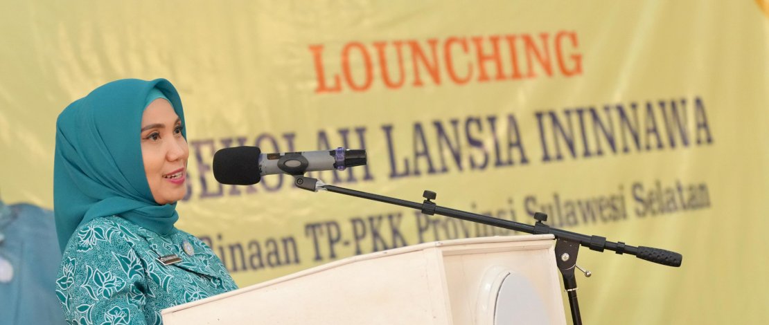 Sekolah Lansia Ininnawa Binaan TP PKK Provinsi Sulsel dilaunching secara resmi oleh Penjabat Ketua TP PKK Sulsel, Sofha Marwah Bahtiar, di Gedung Kartini Makassar, Jumat, 8 Maret 2024. Sekolah Lansia Ininnawa Binaan TP PKK Provinsi Sulsel dilaunching secara resmi oleh Penjabat Ketua TP PKK Sulsel, Sofha Marwah Bahtiar, di Gedung Kartini Makassar, Jumat, 8 Maret 2024.