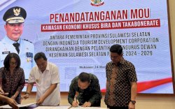 Bupati Basli Ali Teken MoU dengan Pemprov Sulsel dan ITDC, Percepatan KEK Bira - Taka Bonerate